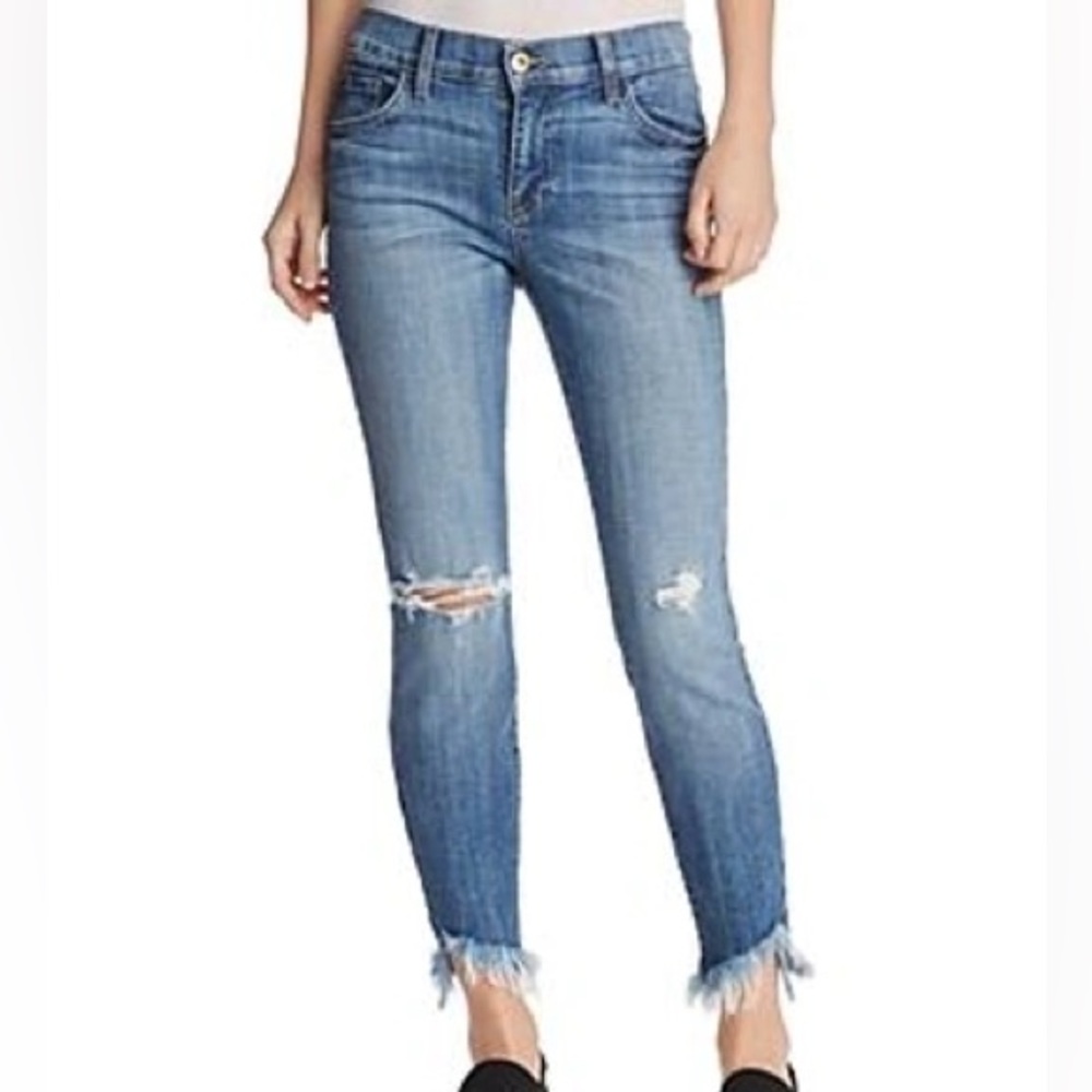 NWT Pistola Audrey Distressed Cropped Jeans in Santa Cruz